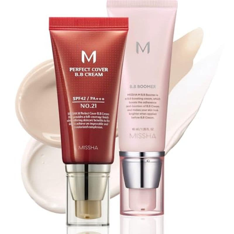 MISSHA BB Essentials Kit M Capa Perfeita Creme No . 23 Bege Natural Fps 42 PA + + 1.69 Onças & amp ; Boomer 1.35-Leve ,