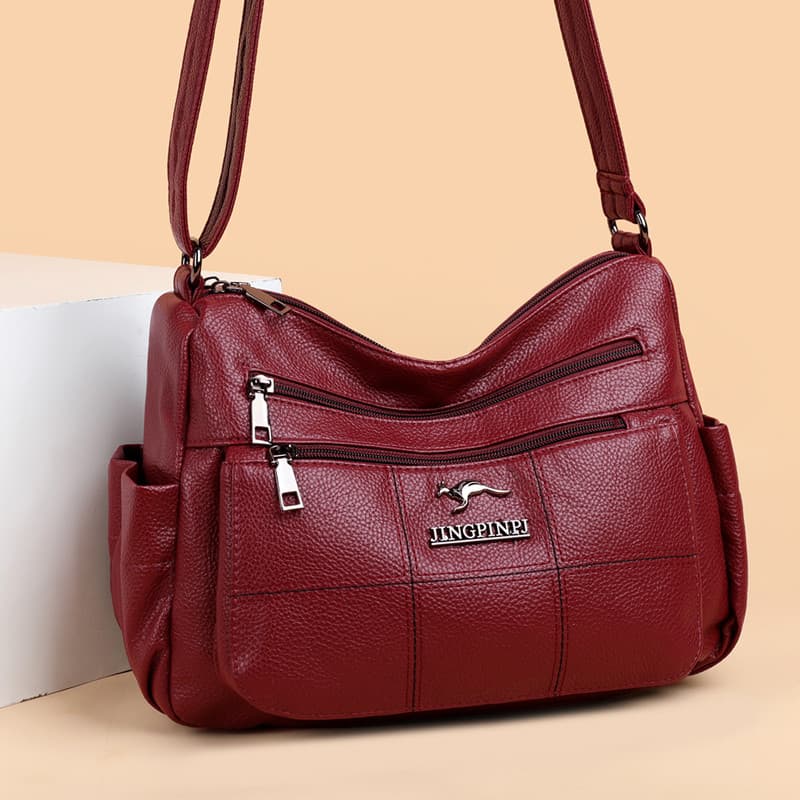 Bolsa feminina de couro macio 2026 novo estilo bolsa de ombro de grande capacidade moda All-Match bolsa mensageiro moda
