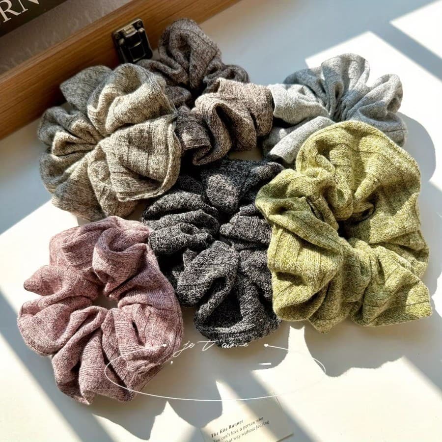 Estilo Coreano Outono Inverno Malha Oversized Anel De Cabelo Em Forma De Rosquinha Para Mulheres , Premium Qua