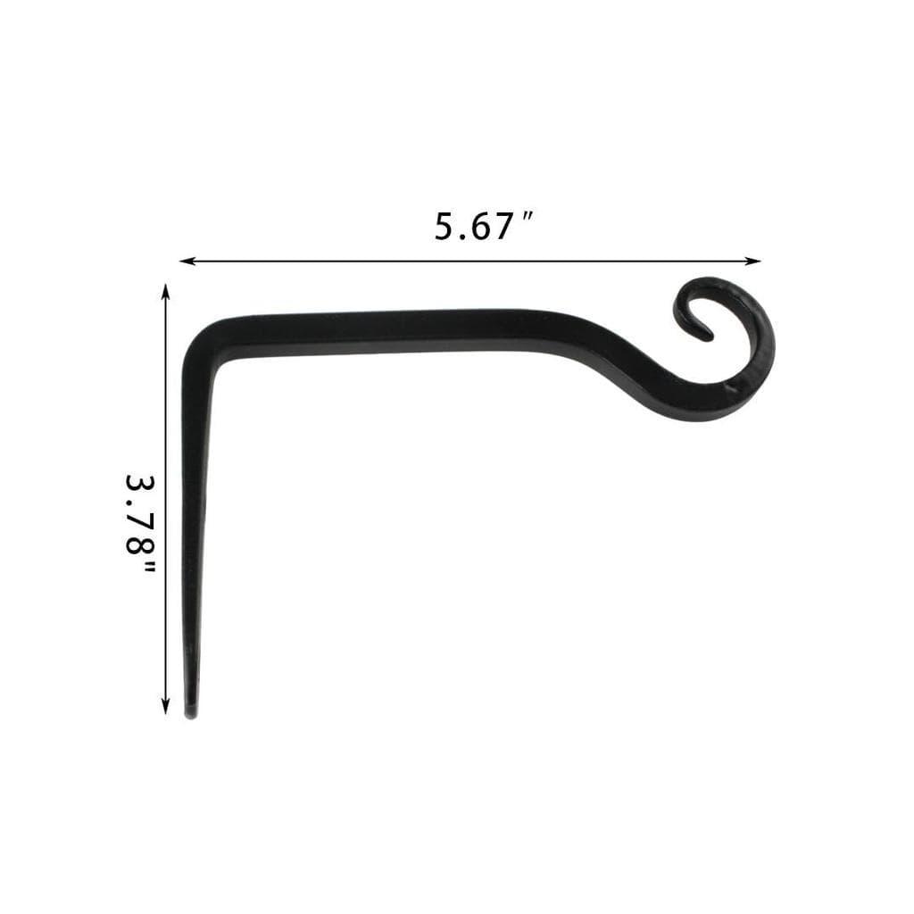 5.67 Polegada simples parede ferro dobrando roupas gancho cesta de flores gancho auto-roscante parafuso tipo fixação