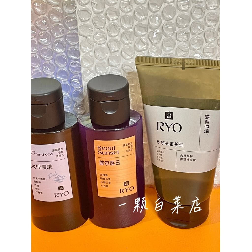 RYO RYO Lu Shampoo Anticaspa para Queda de Cabelo 100ml Folha de Cipreste Lateral Ginseng Vermelho Controle de Óleo Anti