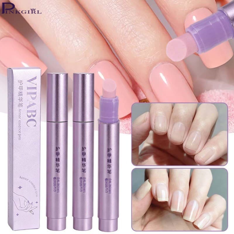 [Chic] 4-1Pc 3 Em 1 Caneta De Óleo Para Cutícula De Unha-Nail Art-Empurrador De-Pincel De Essência De Armadura De Mão-Re