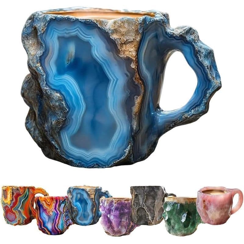 Canecas De Café Minerais De Cristal , mineral , Caneca Natural Natal Colorido Itens Essenciais Para Escritório Doméstico