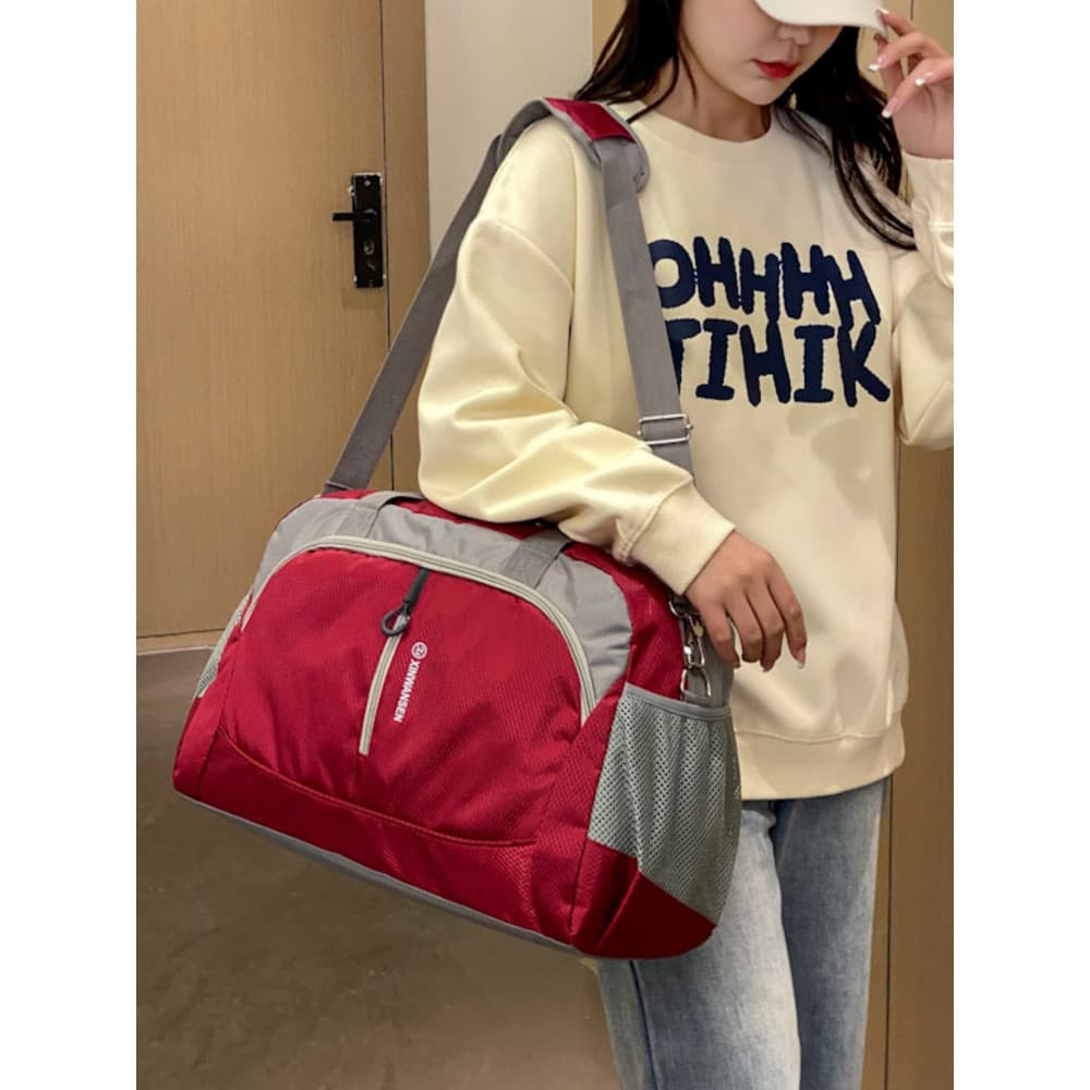 Bolsa de bagagem portátil de grande capacidade, masculina, feminina, de um ombro, bolsa de viagem, corpo cruzado, academ