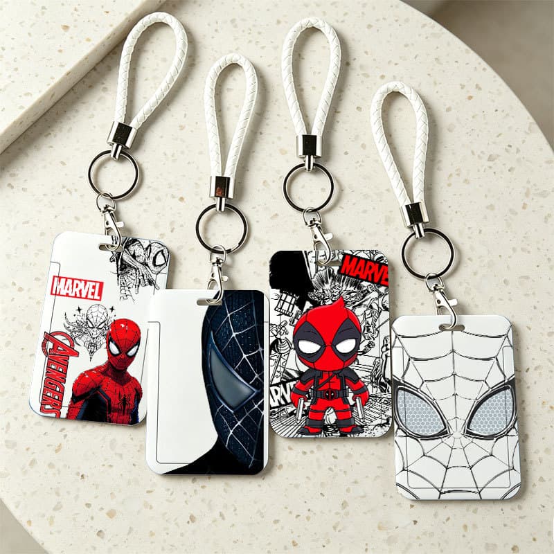 Capa De Cartão Retrátil Anti-Perda Do Homem-Aranha – Porta-Crachá De Chaveiro Seguro Para Deslocamento Diário E Vida No