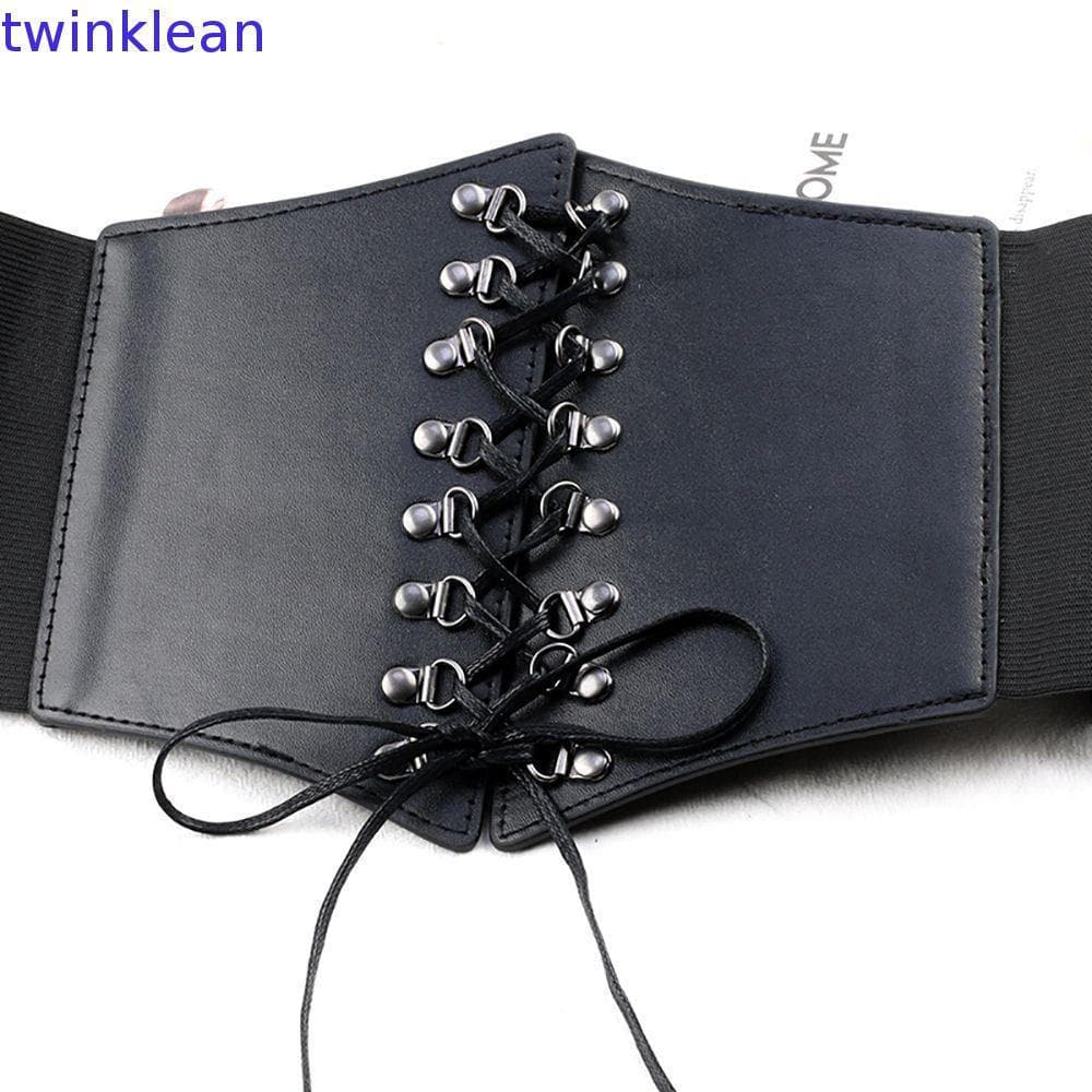 TWINKLEAN Cintura Larga Vintage Coreano Rebite Bandagem Fivela De Metal Espartilho All-match Cinta De Elástica