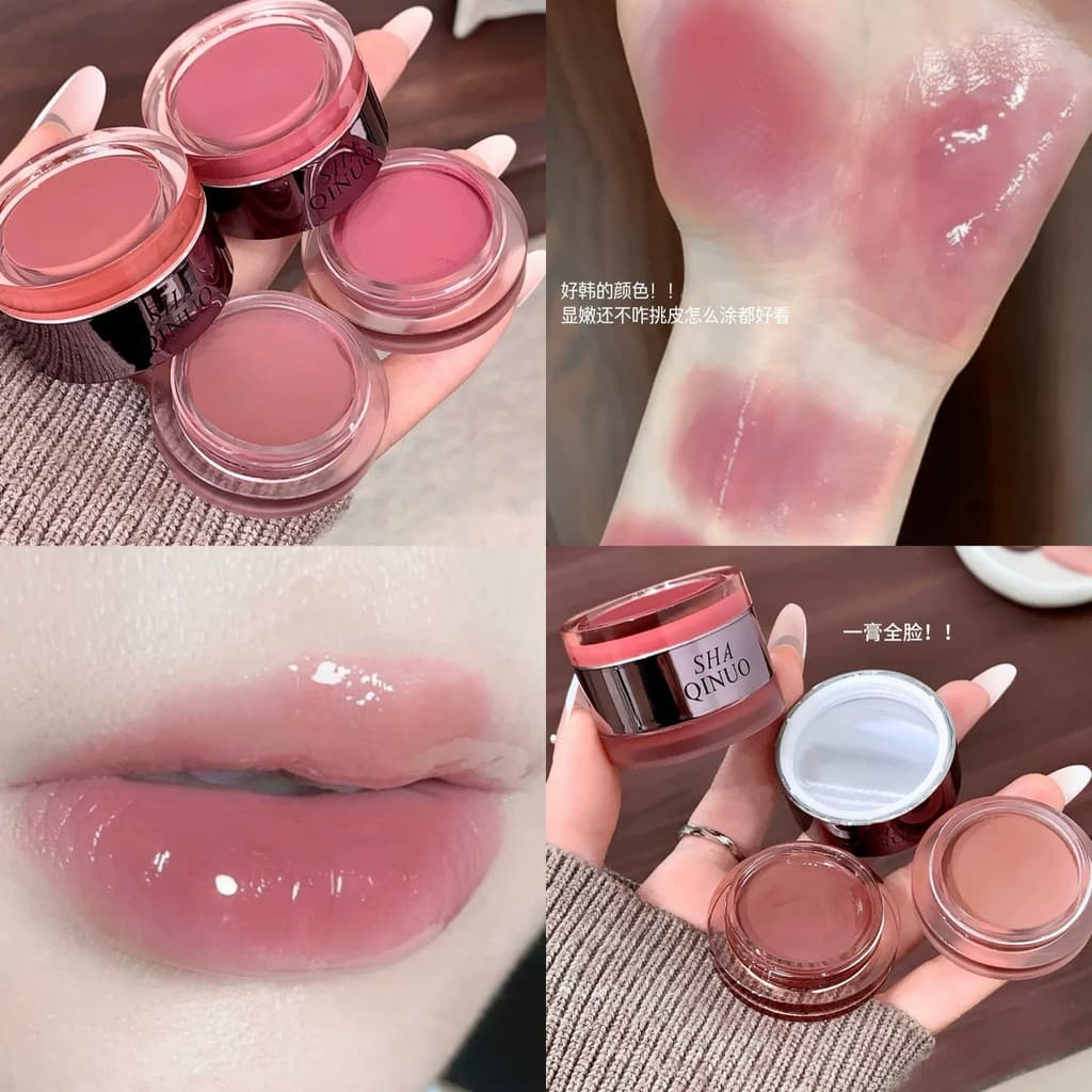 Creme multiuso Blush creme maquiagem coreana deve ter temperamento clareamento lama labial Natural Nude maquiagem creme
