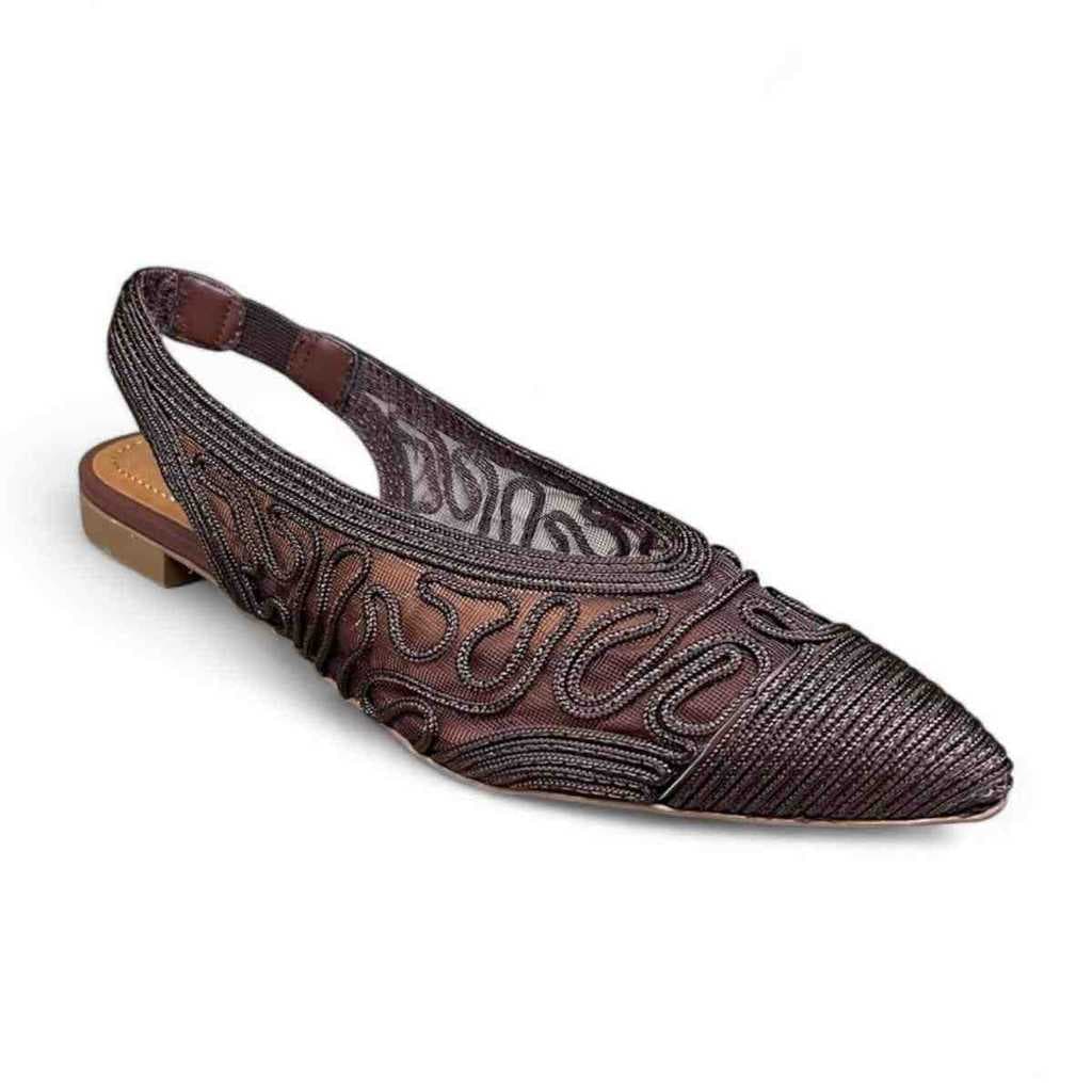 SLINGBACK FEMININO VALENTINA MÔNICA BICO FINO 373280 ORIGINA
