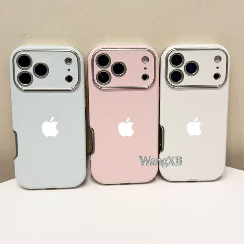 Nova Capa Protetora De Couro PU De Luxo , Adequada Para iPhone 17 , 16 , 15 , 14 , 13 , 12 , 11 , Proporcionando Absorçã