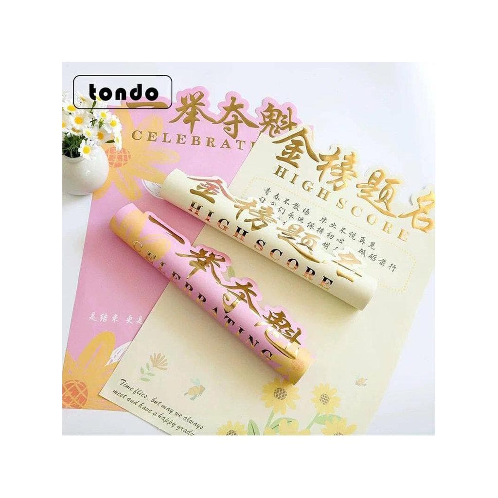Exame de admissão à faculdade temporada de formatura série papel de embrulho matando Oiran flor papel de embrulho buquê