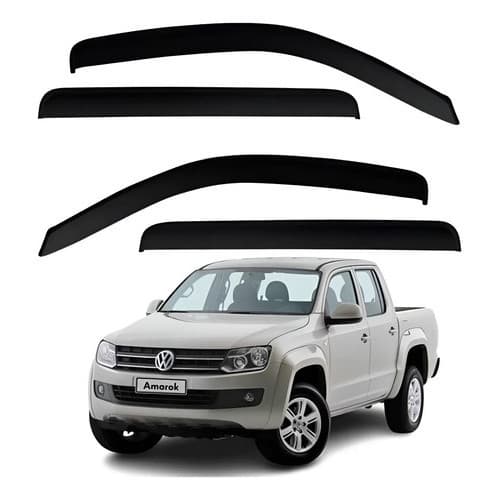 Calha De Chuva Acrilica Fumê Amarok 2010 A 2019 4 Portas