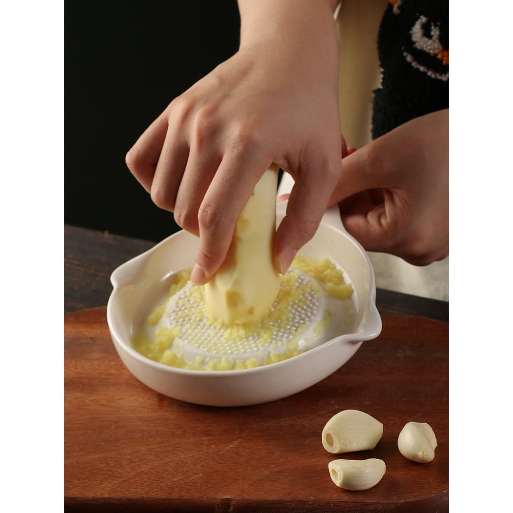 Moedor de cerâmica para suplemento alimentar para bebês, moedor de gengibre Manual, moedor de alho picado, gengibre pica