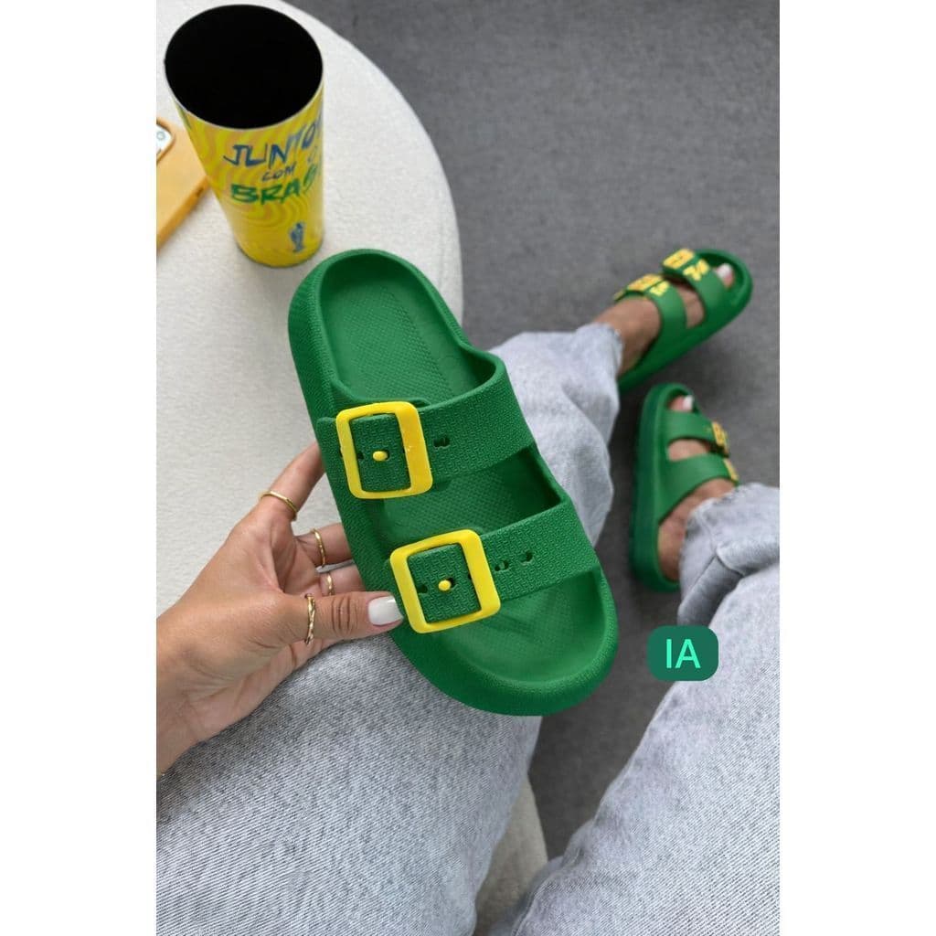 Sandália Havaianas Do Brasil Amarelo Conforto E Estilo Slide Feminino