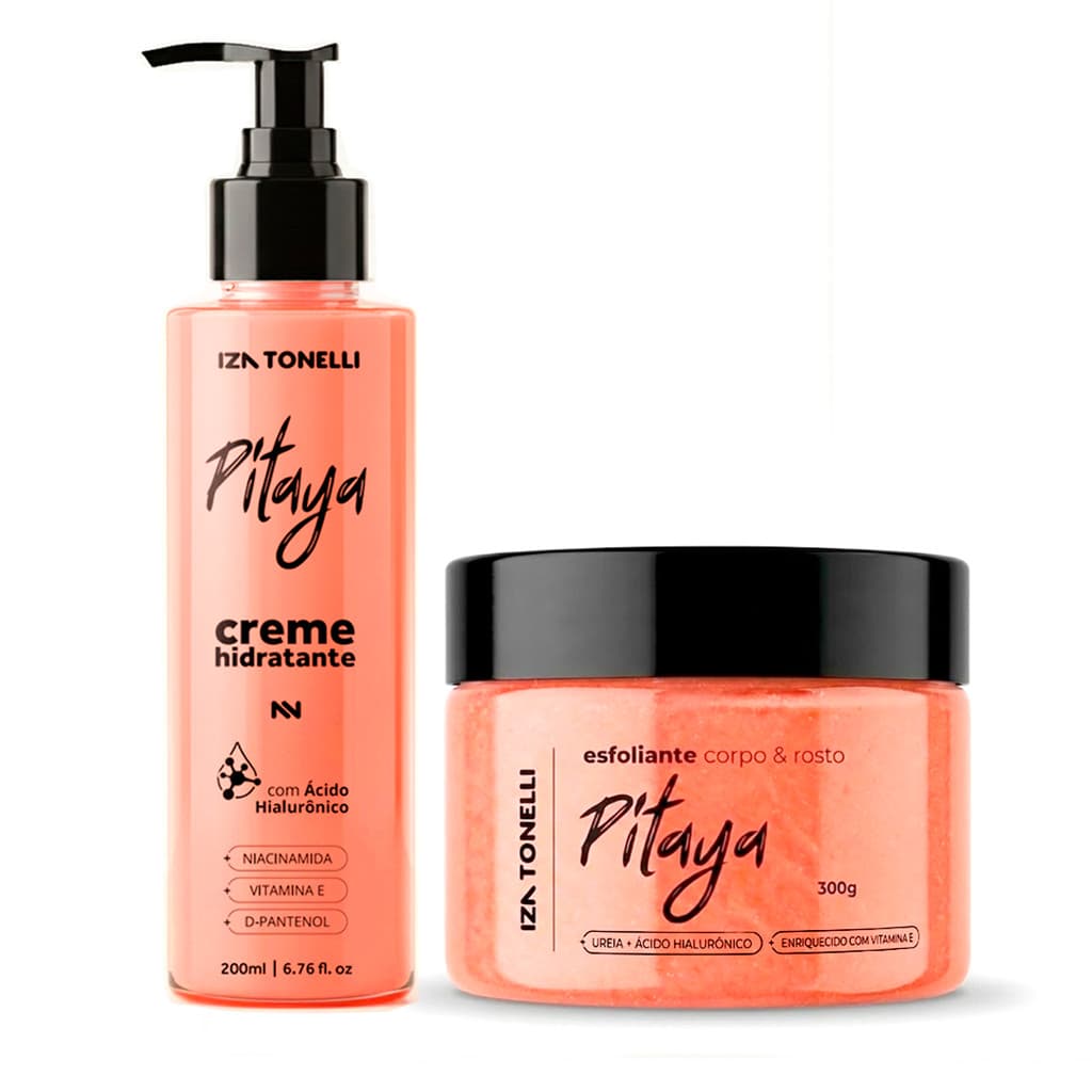 Kit Esfoliante E Hidratante Corporal Vegano Iza Tonelli Pitaya