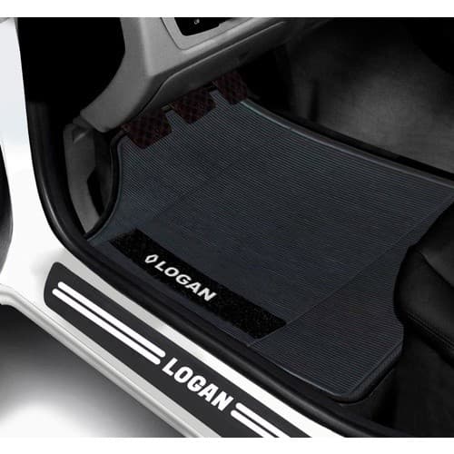 Kit Tapete E Soleira De Porta Renault Logan Universal Carro personalizado