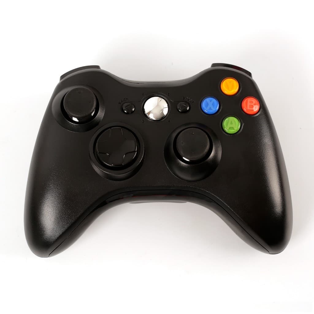 Controle Gamer Preto Sem Fio Para Xbox 360