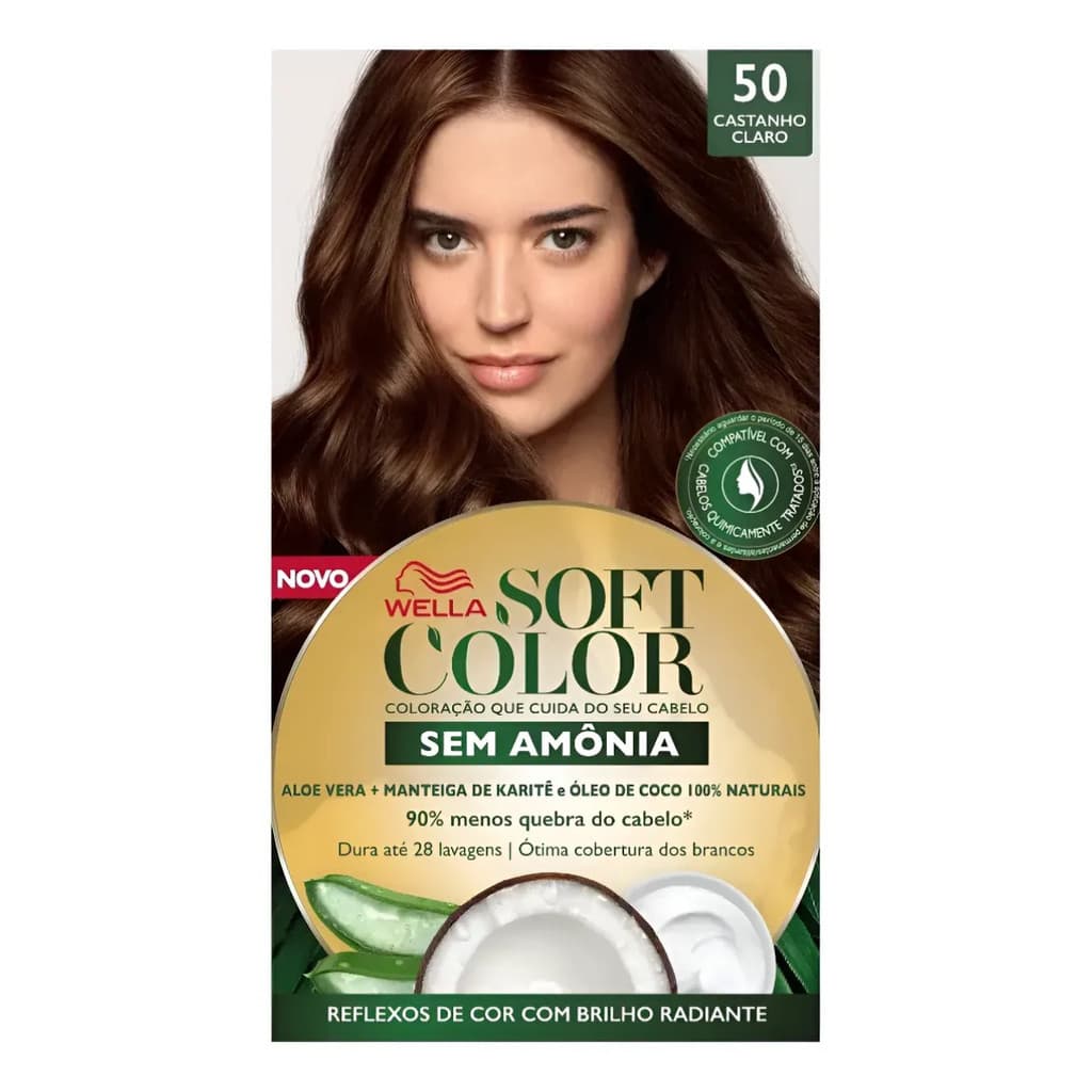 Tinta Tonalizante Soft Color 50 Castanho Claro Sem Amônia