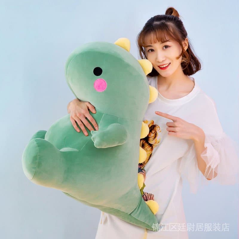 Brinquedo de pelúcia de dinossauro, almofada criativa, boneco infantil, presente de aniversário para casais