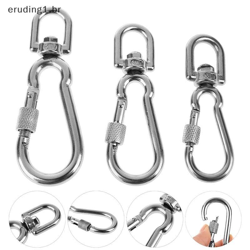 erudi Ganchos De Pressão Giratórios De Aço Inoxidável , Trela Para Cães , Bule Qui , Liberação , Mosquetão , Clipes Cami