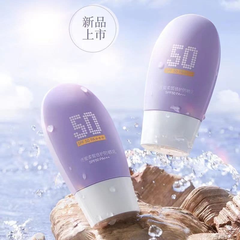 Transparente transparente mel protetor solar creme loção feminino SPF50 + isolamento Facial Anti-ultravioleta refrescant