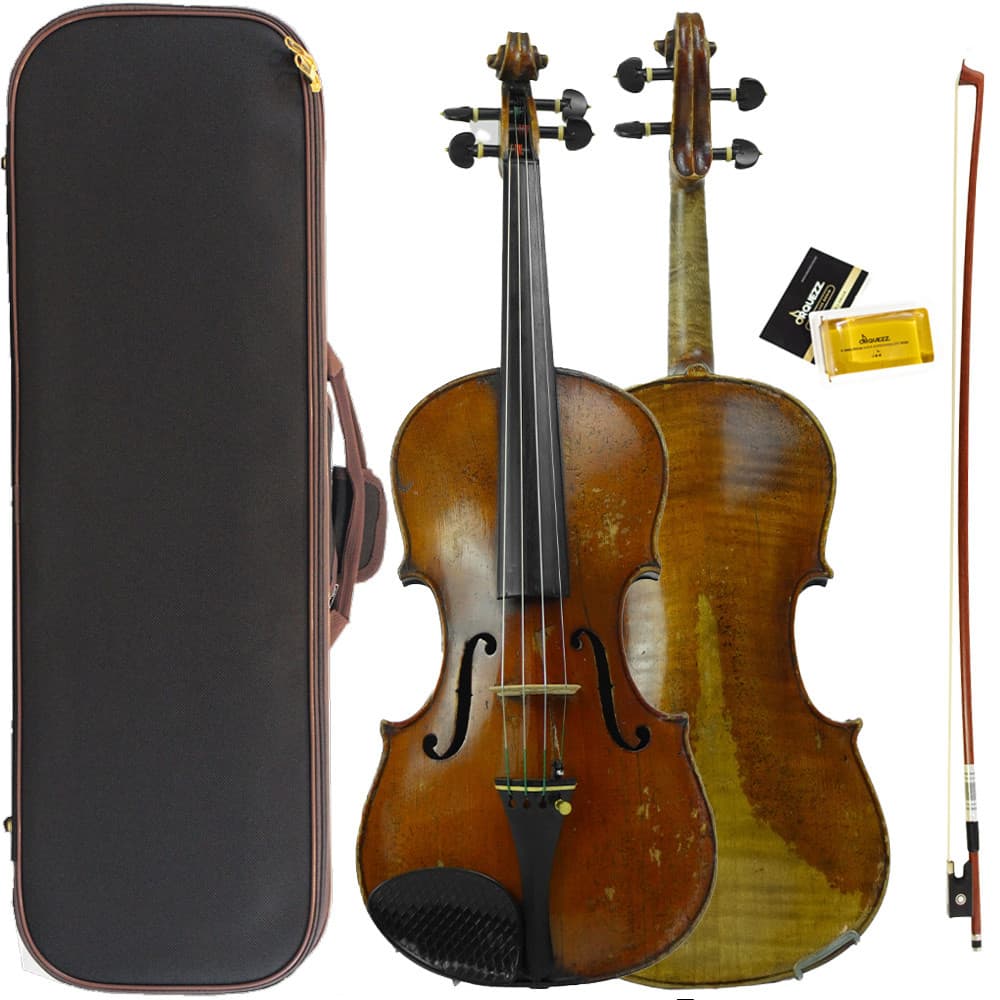 Violino 4/4 Antigo Strad de Oficina Fundo Inteiro Maciço
