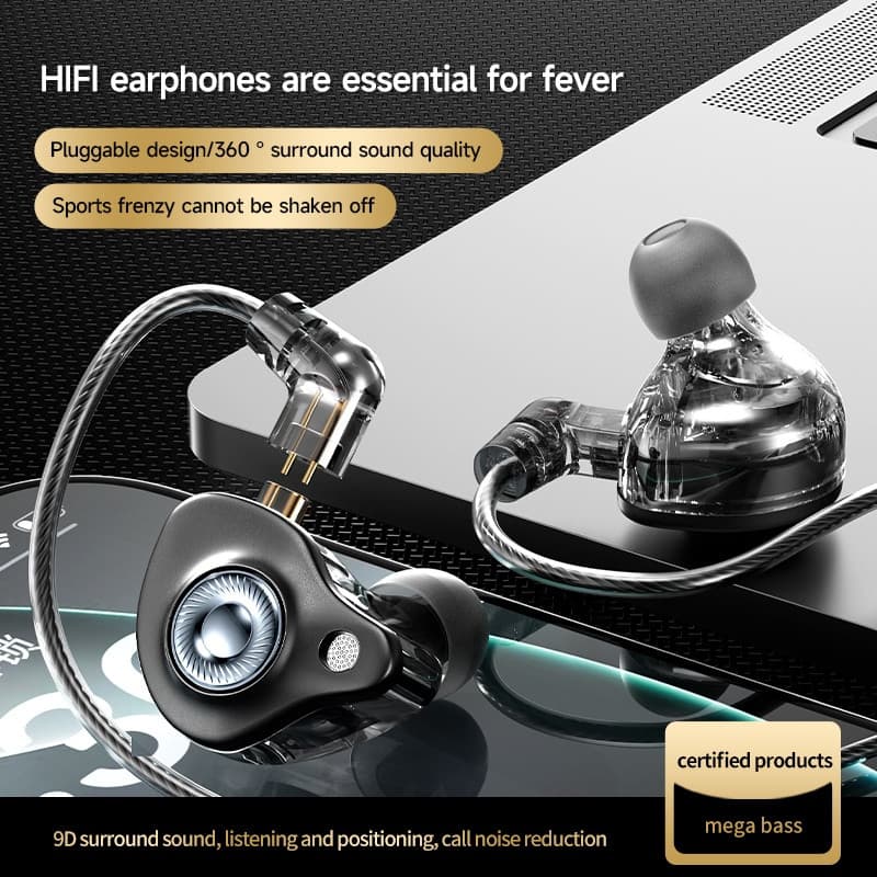 Fones De Ouvido Com Fio Removíveis S25 , Som HiFi Microfone Cancelamento De Ruído , Porta Universal Tipo C De 3.5 Mm E D