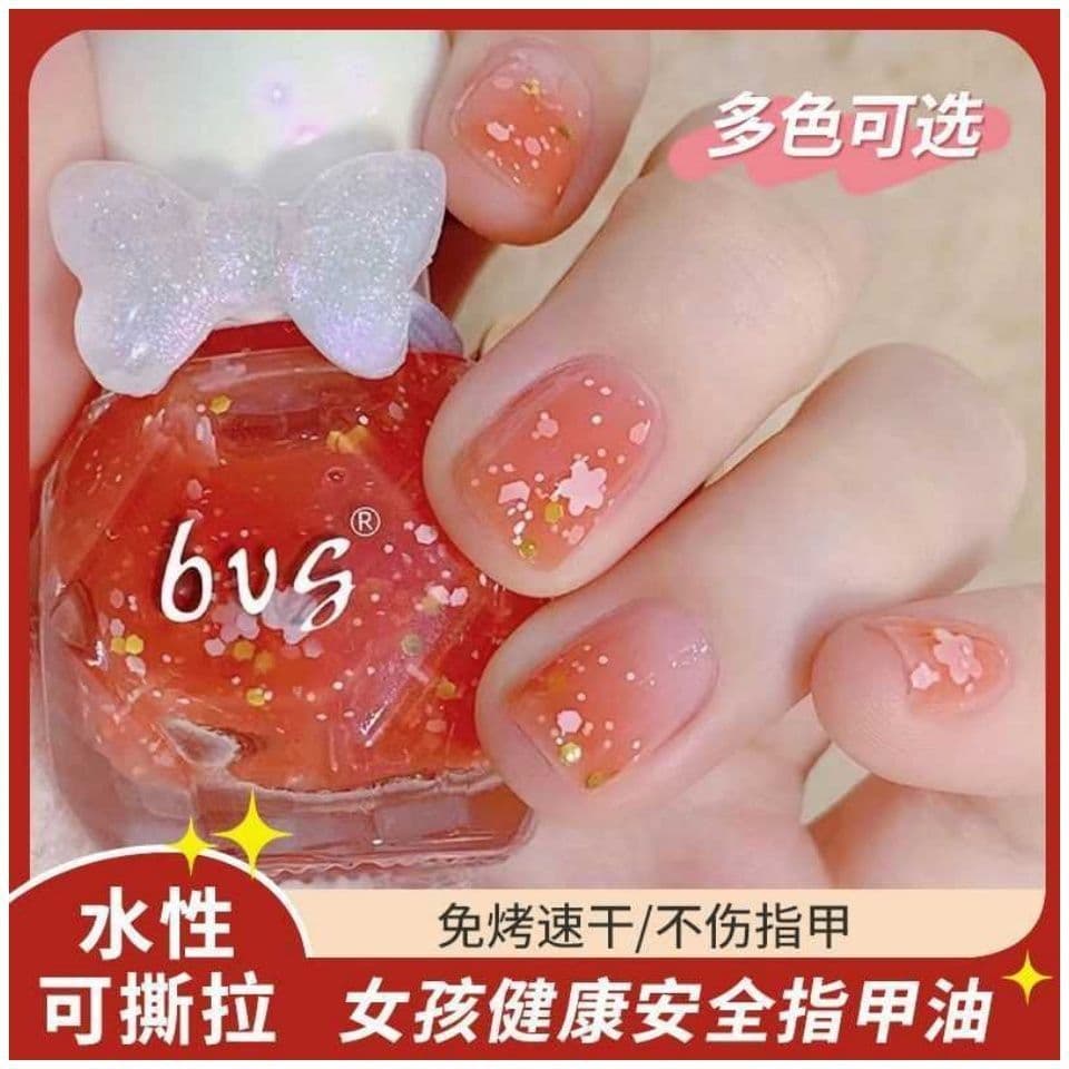 Esmalte infantil genuíno, não tóxico, inodoro, para meninas, destacável, sem rasgos, secagem rápida, planta pura, seguro