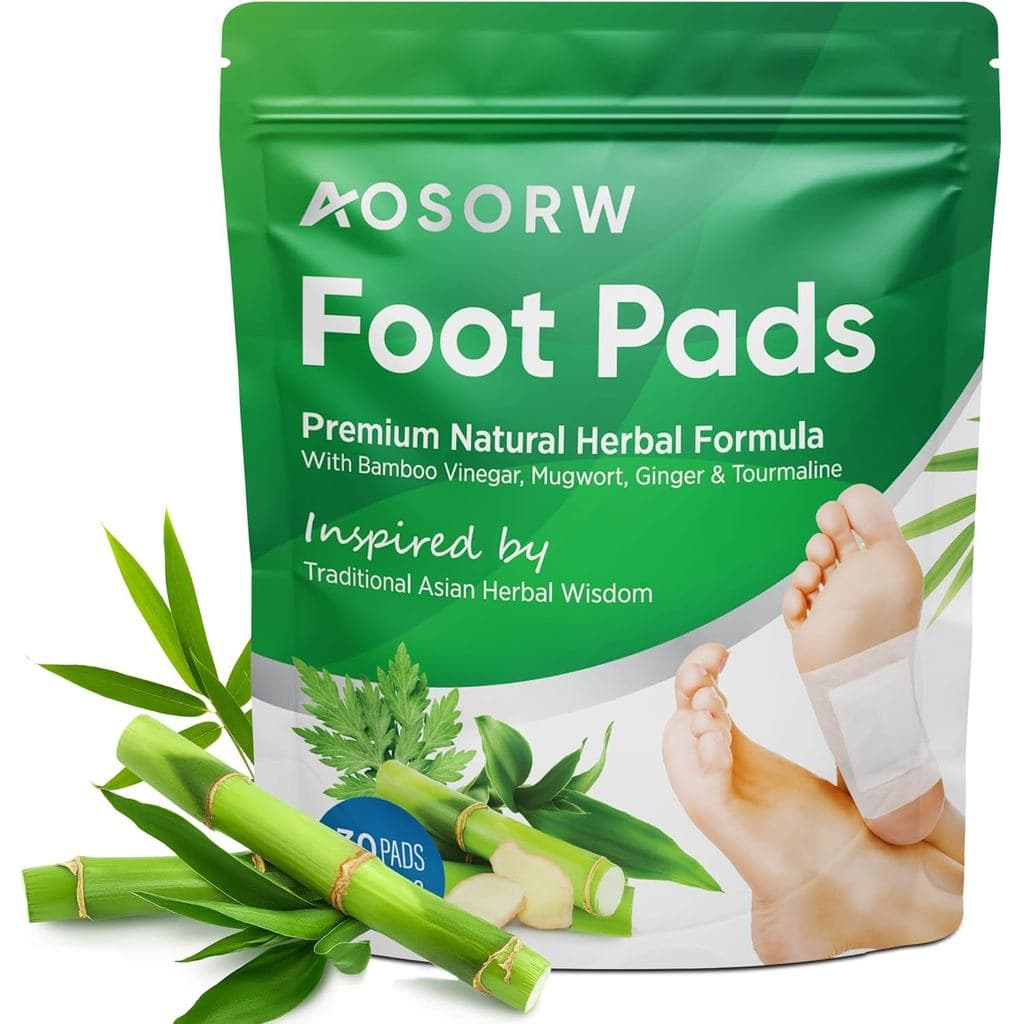 AOSORW Almofadas de Ervas Naturais para os Pés - Suco de Gengibre e Vinagre de Bambu - Alivia o Estresse e a Fadiga - Me
