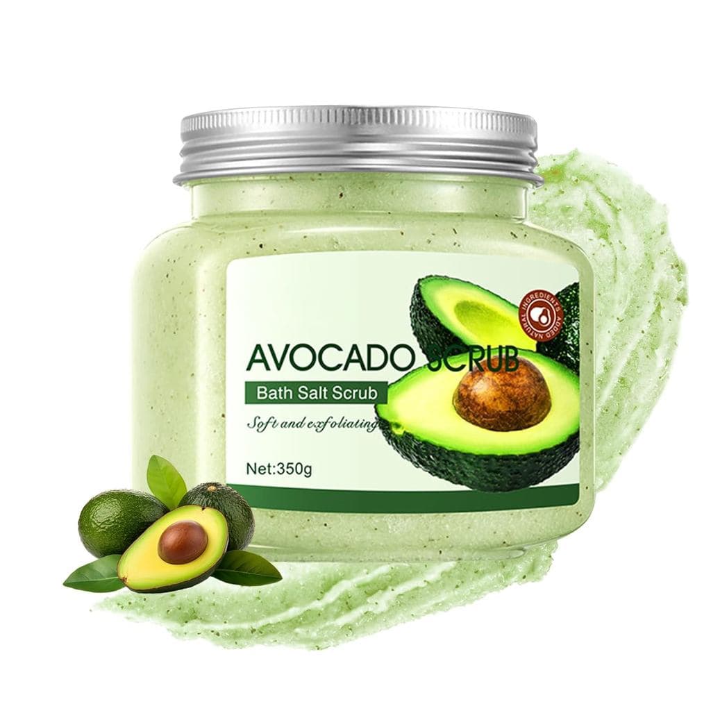 Creme Esfoliante Corporal de Abacate, Esfoliante Corporal de Limpeza Profunda, Esfoliante Corporal Hidratante e Nutritiv