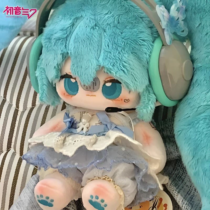 Brinquedo de pelúcia novo do anime Miku de 20cm, pode ser vestido de forma personalizada, brinquedo de pelúcia fofo e ma