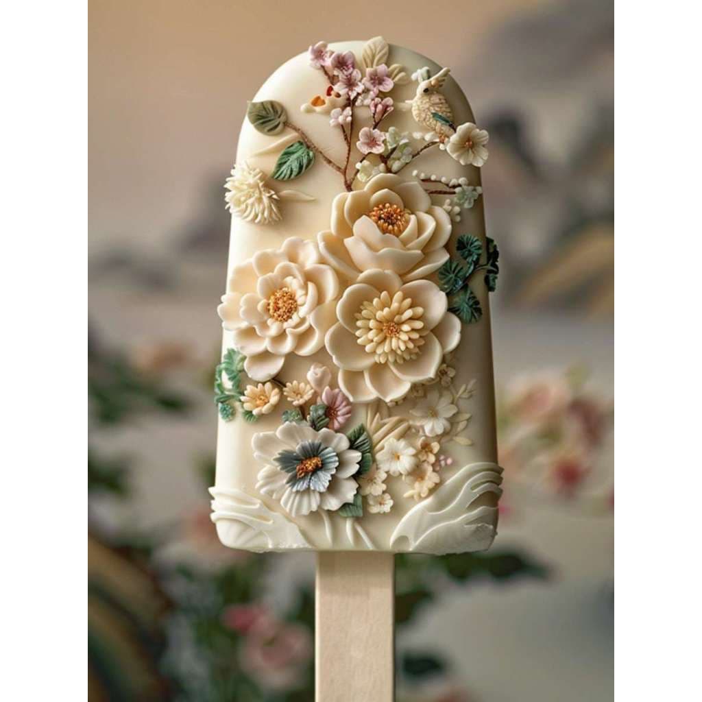 Molde de sorvete área de cenário Cultural criativo moedor de sorvete caseiro picolé moedor de Silicone