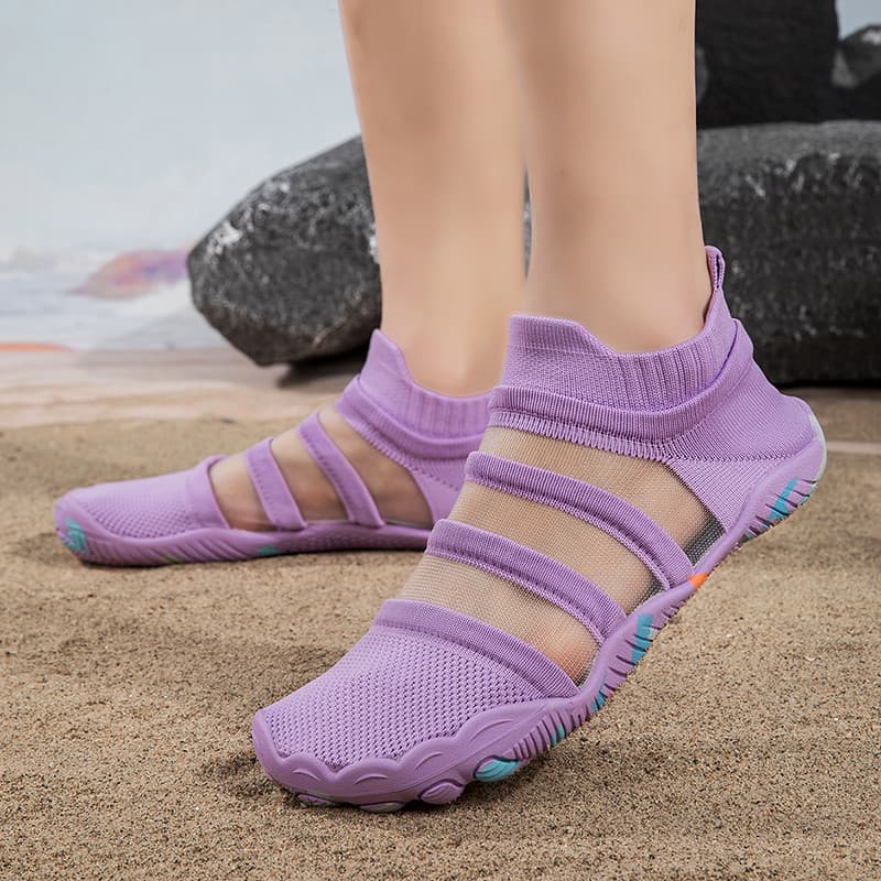 Sapatos de praia femininos verão respirável beira-mar sapatos de mergulho natação ao ar livre de secagem rápida riacho-U