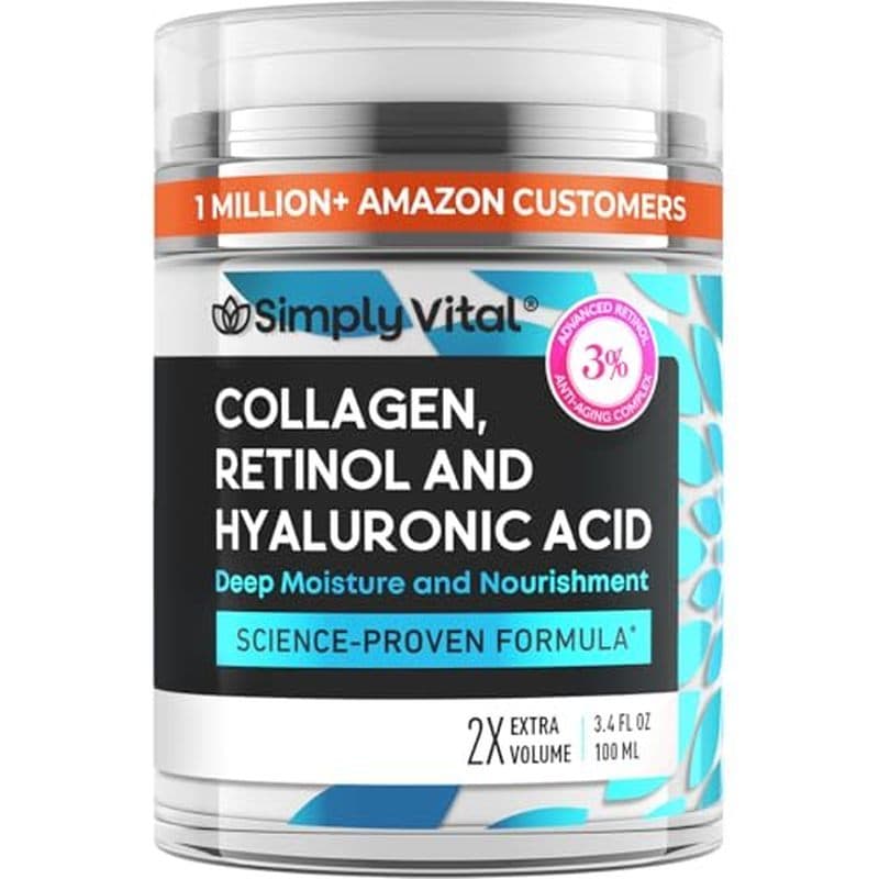Creme Hidratante Hialurônico Colágeno Antienvelhecimento-& amp ; Retinol , Rosto-Firmador Para Mulheres Noturnas Hidrata