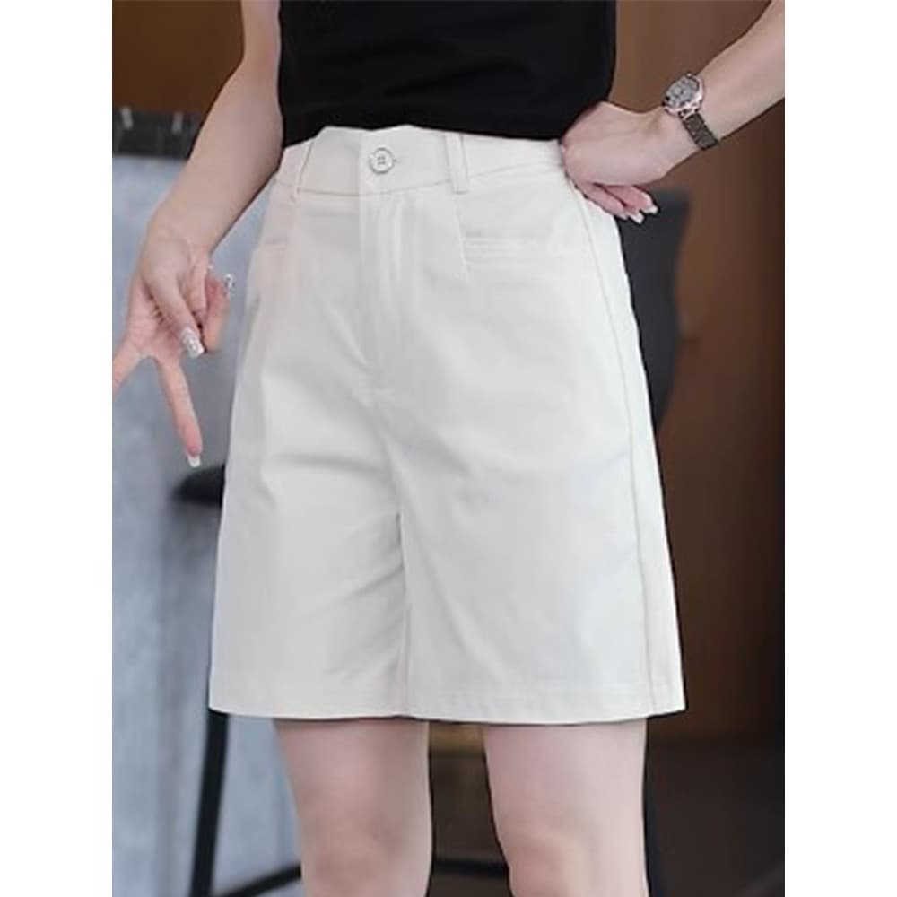 Branco Shorts de cinco pontos feminino 2026 verão novo estilo cintura alta estilo fino venda quente exterior Wear Casual