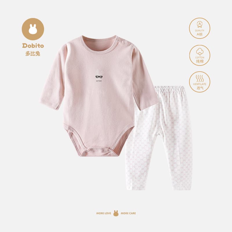 Dobby coelho bebê triângulo macacão calças de duas peças ombro aberto terno primavera outono masculino feminino bebê pur