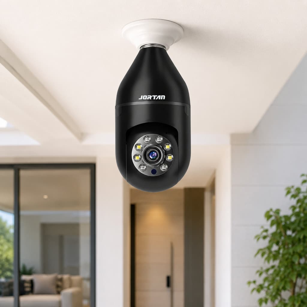Câmera Lâmpada WiFi 1080P Segurança IP HD Visão Noturna Controle Yousee App Sem Fio