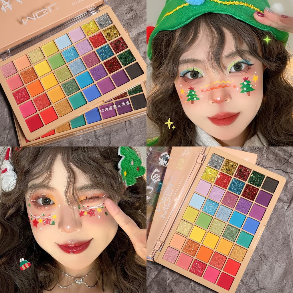 2026 novo estilo paleta de sombras coloridas desempenho cosméticos palco maquiagem dedicada sombra azul série multicolor