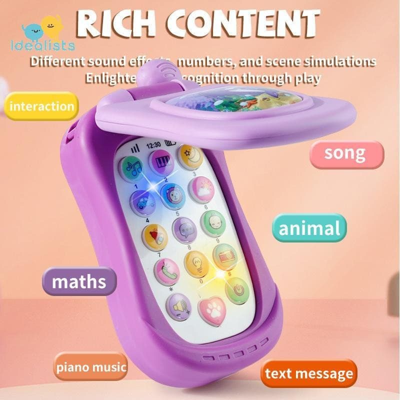Idealistas Simulação Dos Desenhos Animados Flip Telefone Música Educacional Criança Educação Vozes Precoces Brinquedos P