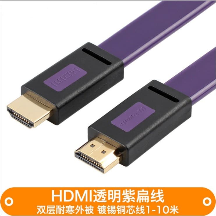 Cabo HDMI versão 1.4 Set-Top Box conectado à TV modo de duas cores 1080P cabo adaptador plano HDMI HD