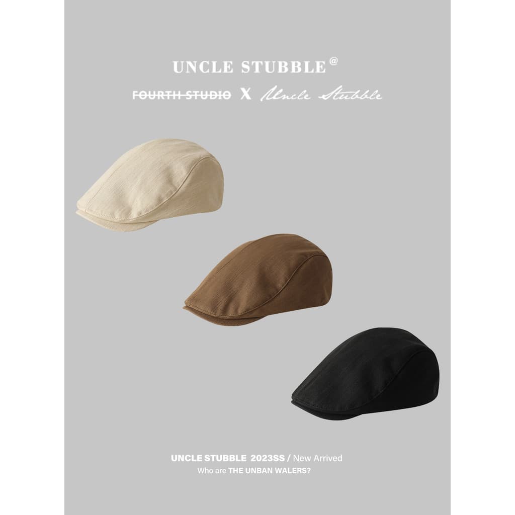 Estilo britânico Retro Newsboy chapéu masculino cor sólida All-Match japonês simples frente chapéu estilo Vintage boné d
