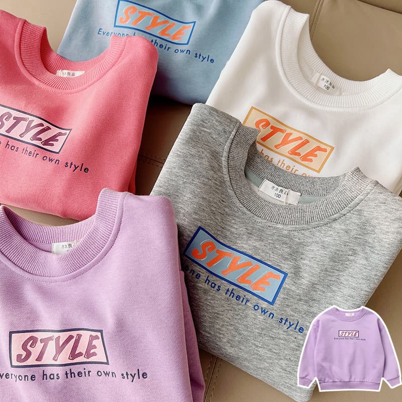 80373 estoque de limpeza moletom infantil meninos meninas em torno do pescoço camisa de fundo médio grande crianças mang