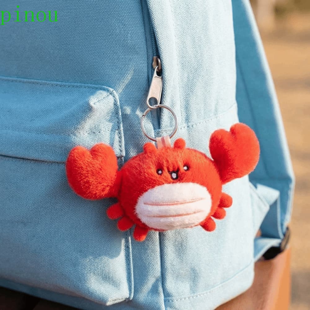 Chaveiro De Lanche PINOU , Pingente De Comida De Pelúcia Em Miniatura Fofo , Bolsa De Desenho Animado Macia Forma De Ani