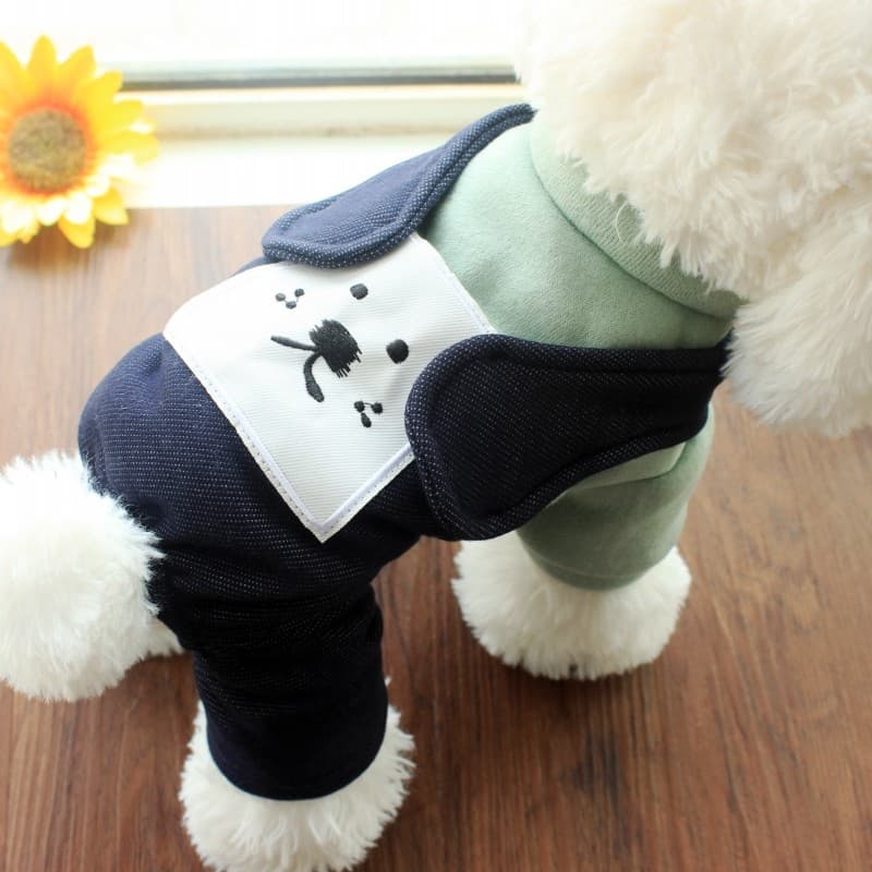 Roupas para cães outono inverno estilo Teddy Bichon Pomeranian macacão de quatro patas leite cão Chihuahua Pet primavera