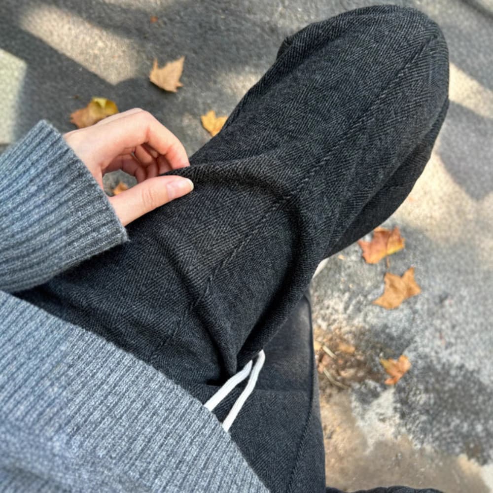 Outono inverno novo estilo calças de lã forro de lã em linha reta solta mais magro olhar cintura alta calças esportivas
