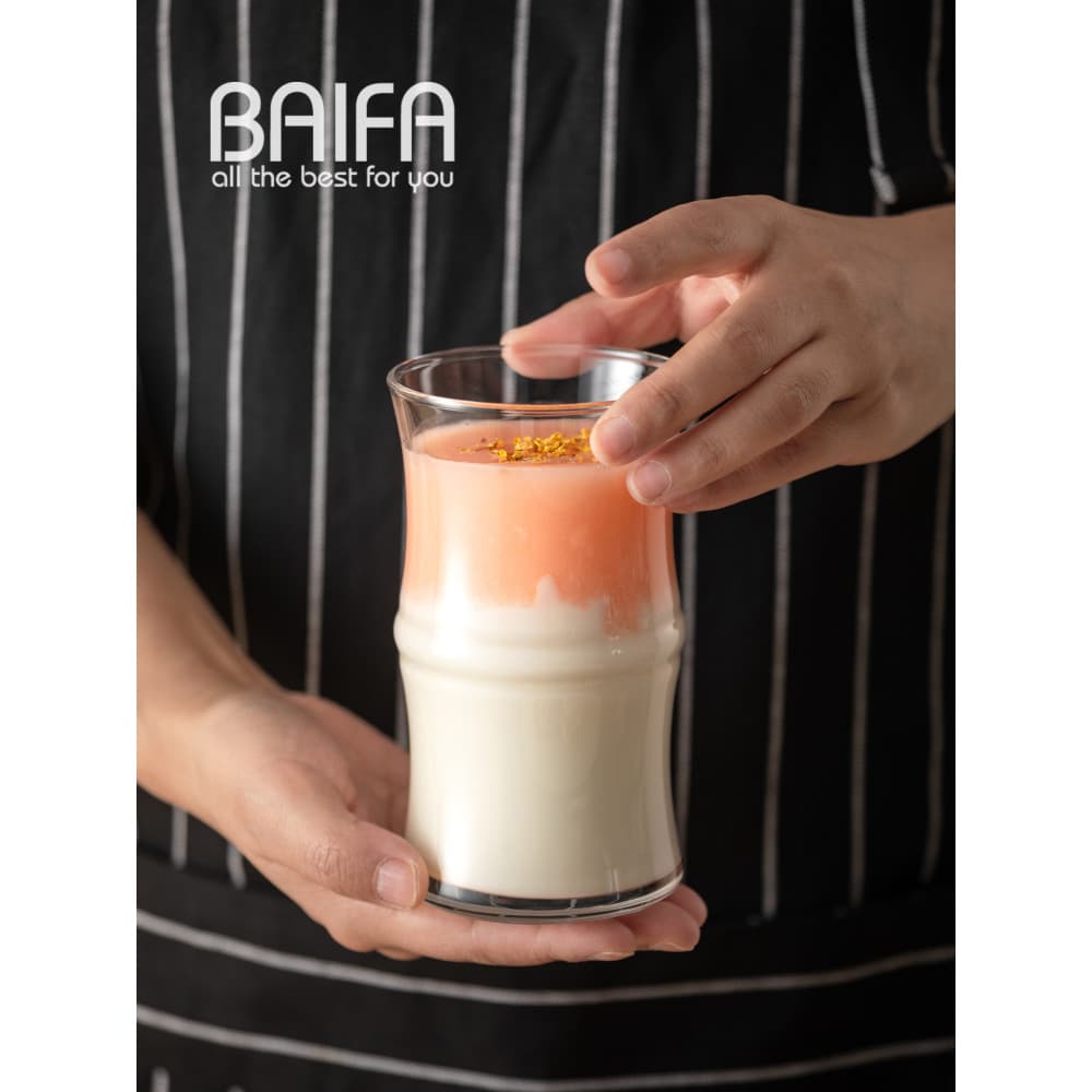 Copo de café de alto valor copo de bambu copo de leite gelo americano Latte copo de suco copo de bebida copo de vidro tr