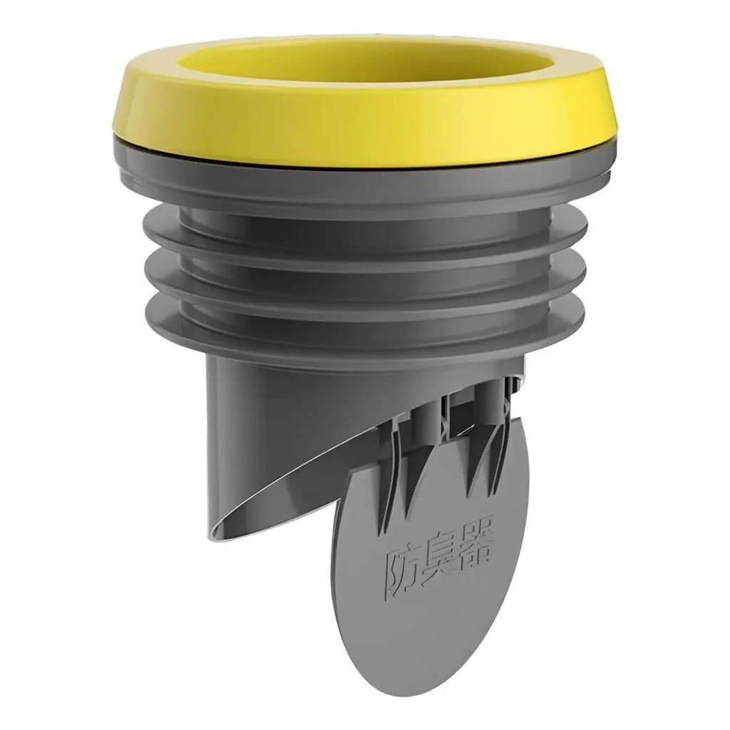Anel de vedação cinza com borda espessa, acessório para vaso sanitário anti-odor e anti-vazamento.