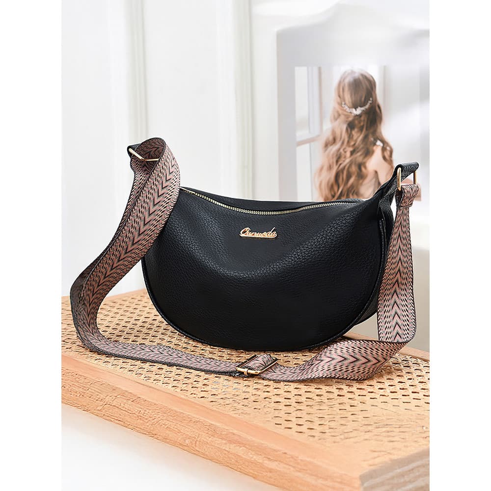 Bolinho saco feminino mensageiro pequeno saco semicírculo bolsa de ombro pequeno novo estilo moda na moda elegante senho