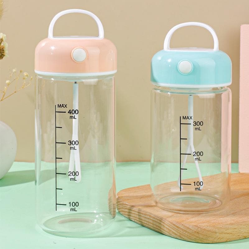 Influenciador copo de água de agitação de vidro automático carregamento elétrico preguiçoso portátil Milkshake em pó pro
