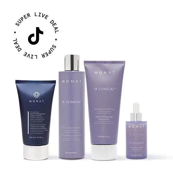 MONAT IR Clinical System + Creme Leave-In Reparador de Danos para Cabelos Mais Grossos e Volumosos em 60 Dias com CAPIXY