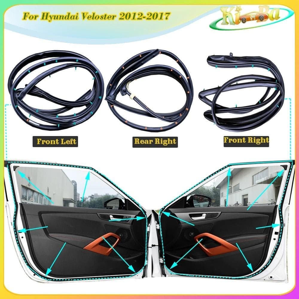 Kimuse Para Hyundai Veloster 2012-2017 Genuíno Corpo Do Carro Porta De Borracha Tira Vedação À Prova Dwaterproof Água 82